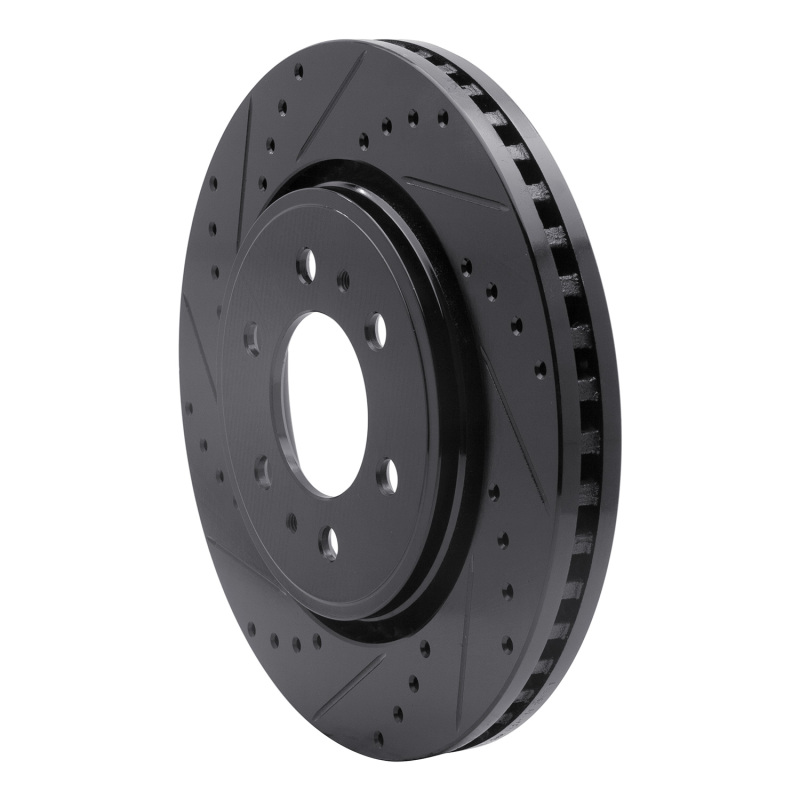 Ford Expedition Brake Rotor (1) - Front Left - R1 Concepts - Drilled & Slotted - Black - `07-`21